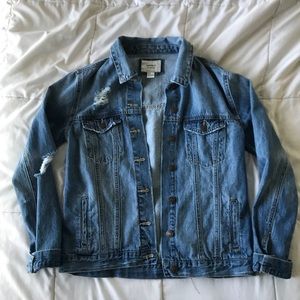 Forever 21 Distressed Denim Jacket